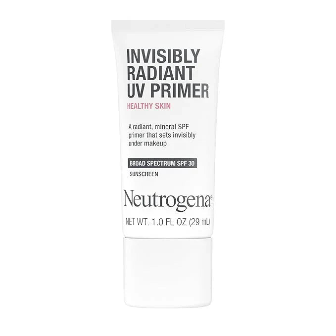 Neutrogena Healthy Skin Invisibly Radiant UV Face Primer with SPF 30, Mineral Sunscreen Makeup Primer, Broad Spectrum SPF 30, Suitable for All Skin Types, 1 fl. oz