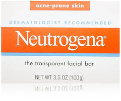 Neutrogena Transparent Facial Bars, Acne-Prone Skin Formula, 3.5 Ounce (Pack of 8)