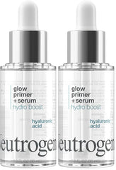 Neutrogena Hydro Boost Glow Booster Primer & Serum, Hydrating & Moisturizing Face Serum-to-Primer Hybrid, Infused with Purified Hyaluronic Acid & Designed to Instantly Hydrate, 1.0 fl. oz (Pack of 2)