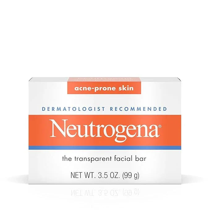 Neutrogena Facial Cleansing Bar Treatment for Acne-Prone Skin, Non-Medicated & Glycerin-Rich Hypoallergenic Formula with No Detergents or Dyes, 3.5 oz (Pack of 2)